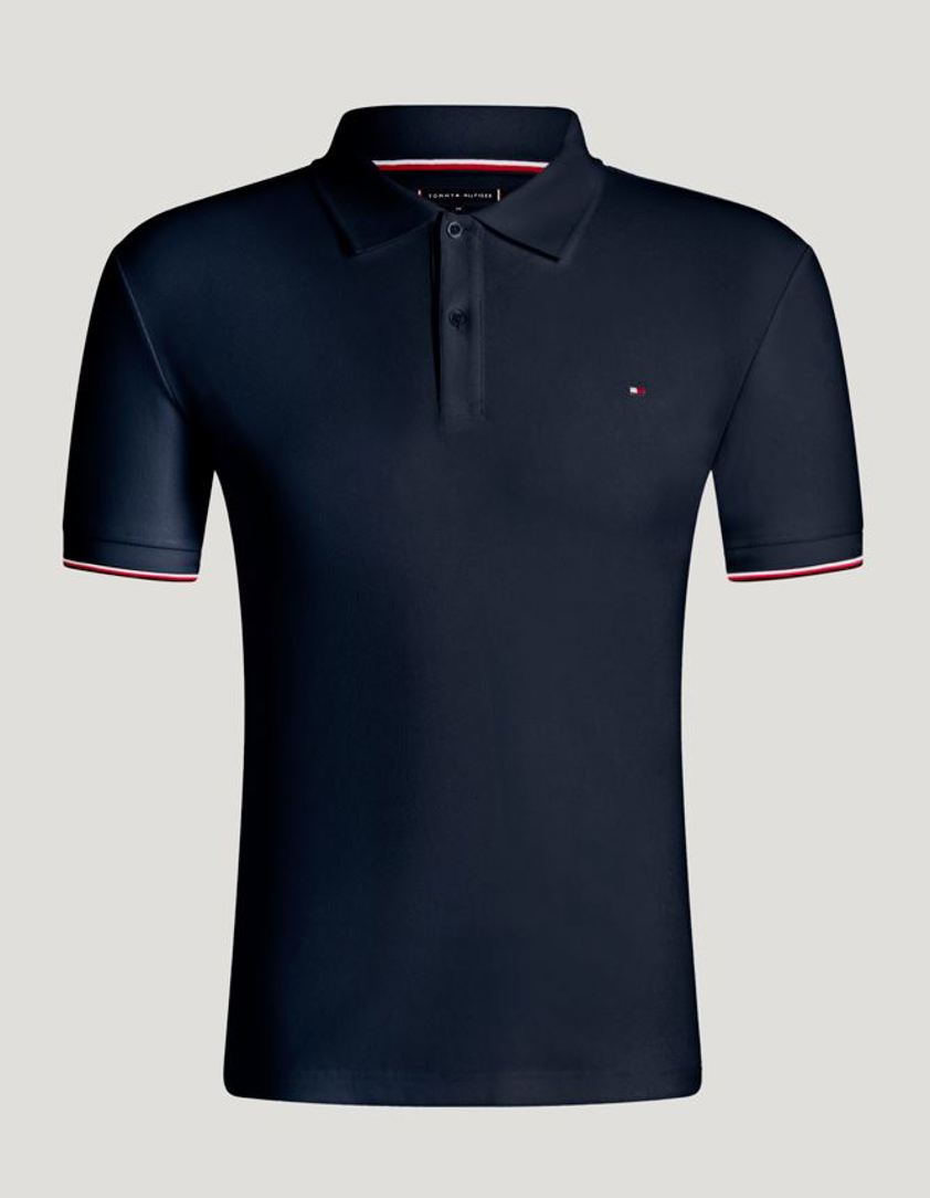 Desert Sky Tommy Hilfiger Mens Davis Pique Polo Shirt
