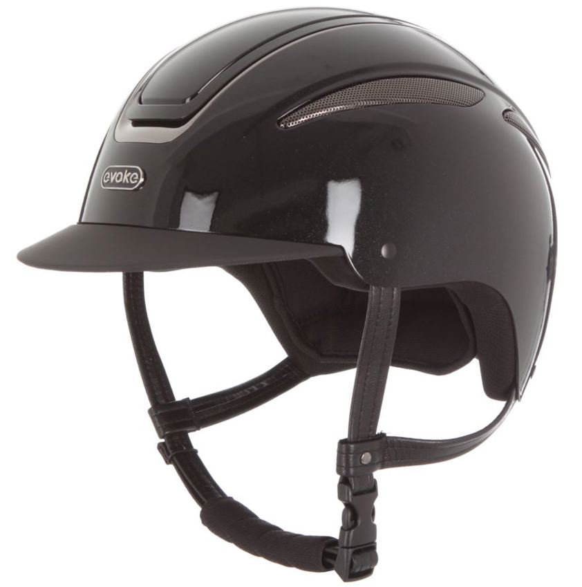 Black Metallic/Gunmetal Evoke Callisto MIPS Classic Riding Hat - Small