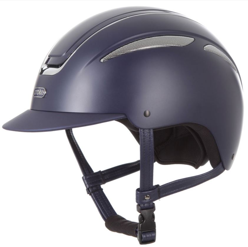 Navy/Chrome Evoke Callisto MIPS Classic Riding Hat - Small