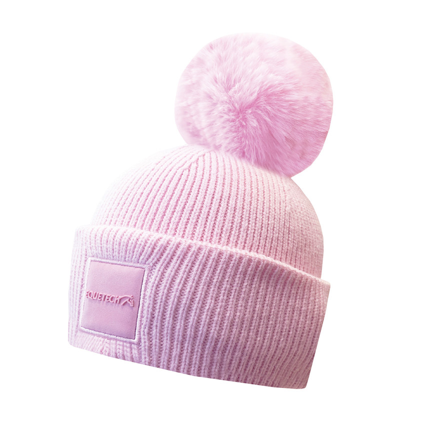 Pink Junior Luxe Recycled Pom Pom Knit Hat