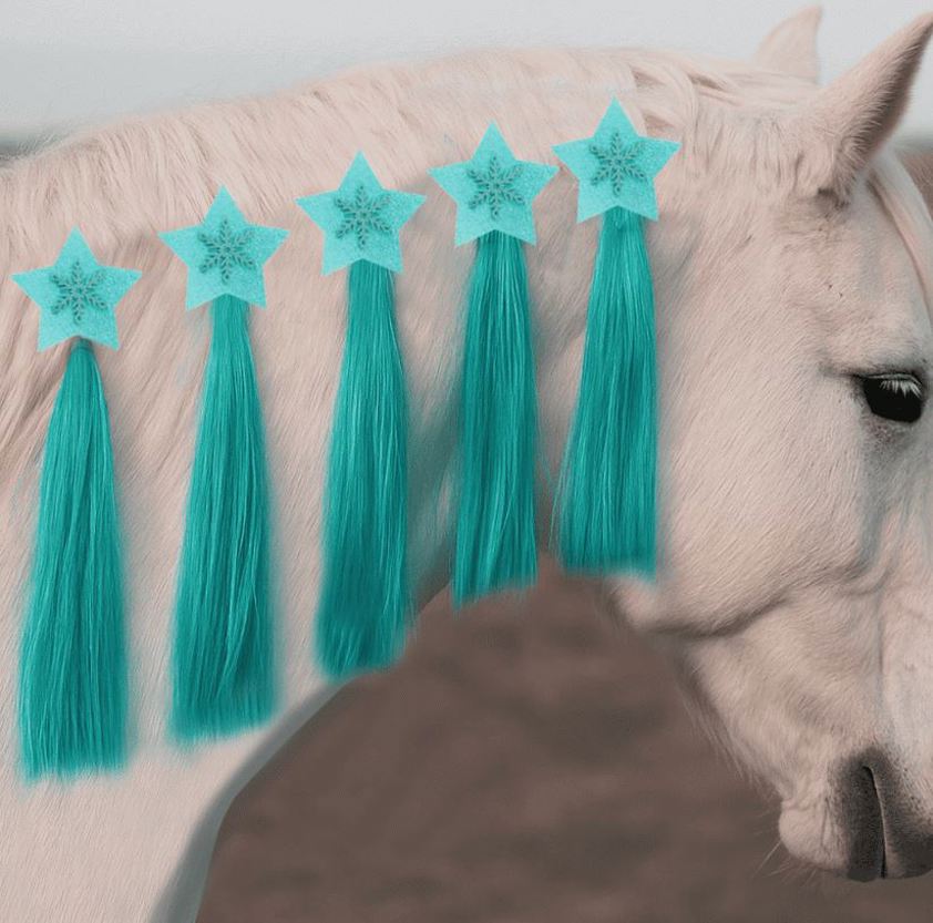 Icicle Christmas Horse Mane Tassels (5 pack)