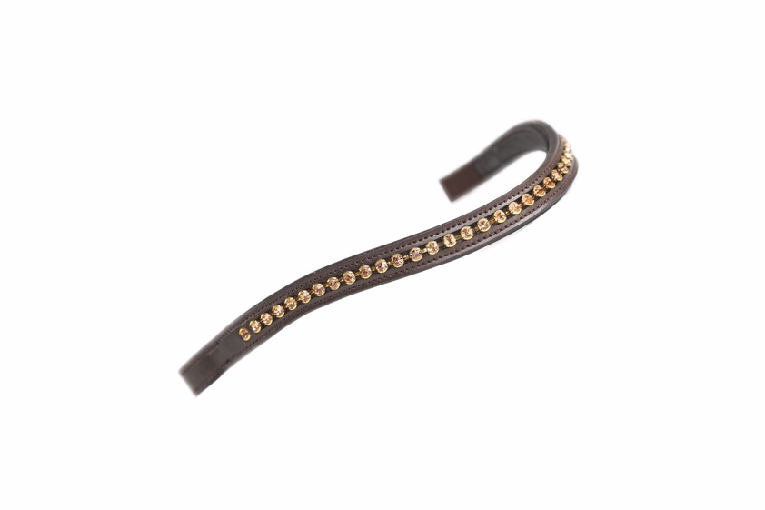 Havana/Gold GARA Large Diamante Browband