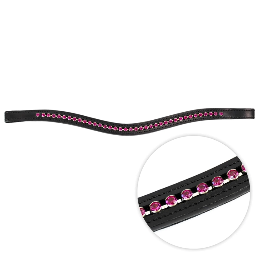 Black/Pink GARA Large Diamante Browband