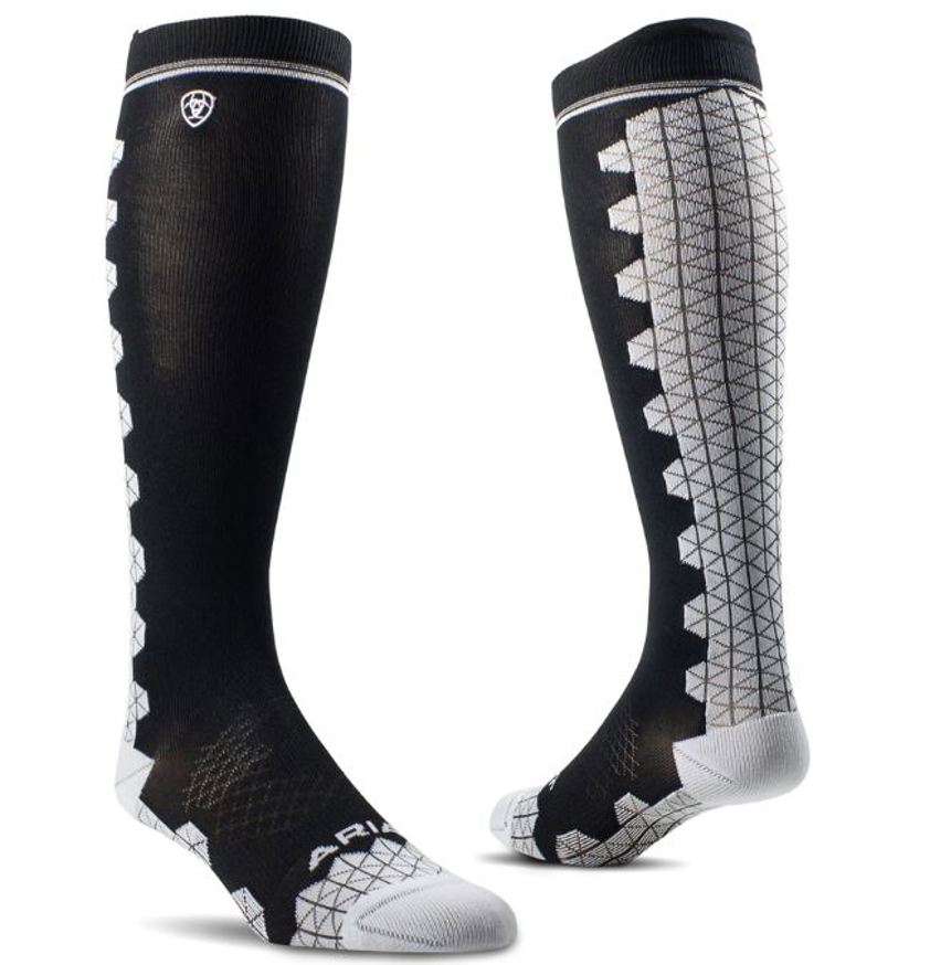 Black/Sleet AriatTEK Devon Performance Socks