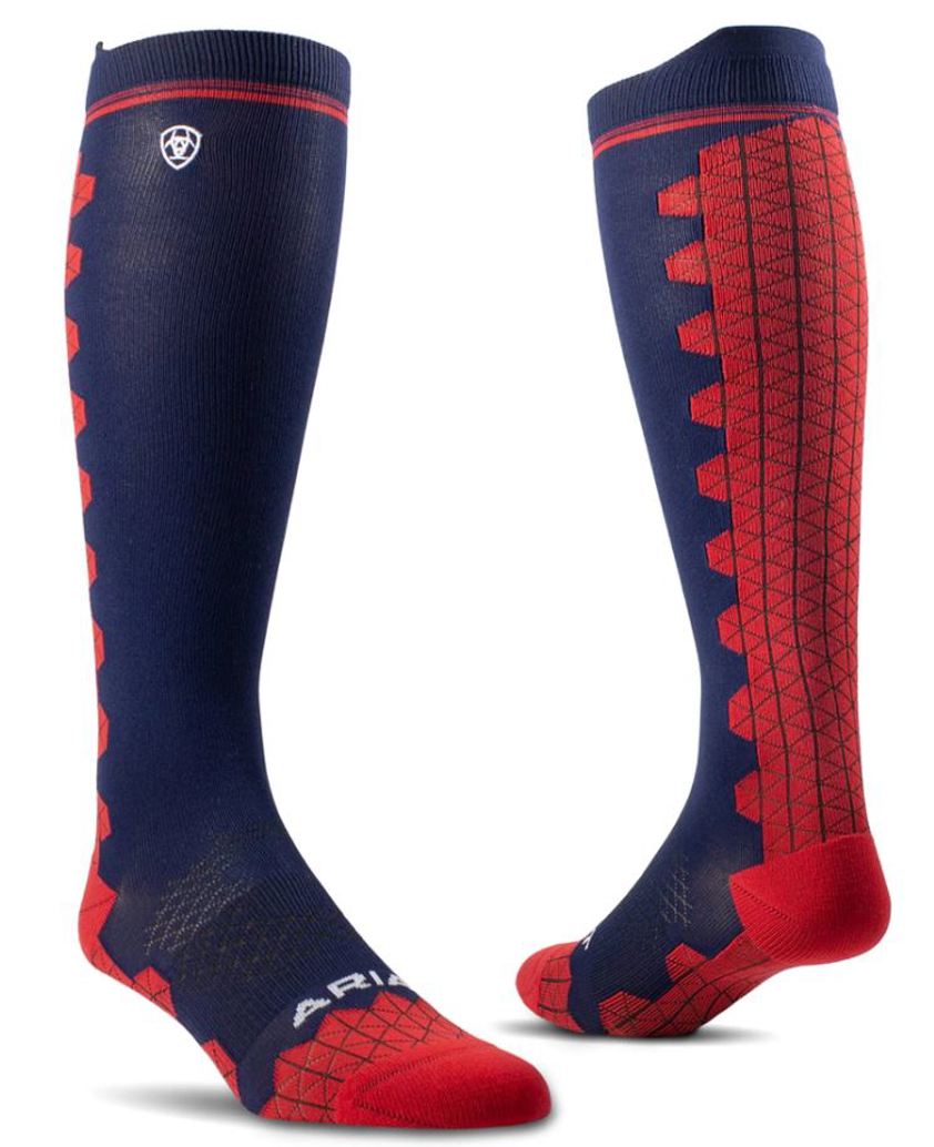 Navy/Red AriatTEK Devon Performance Socks