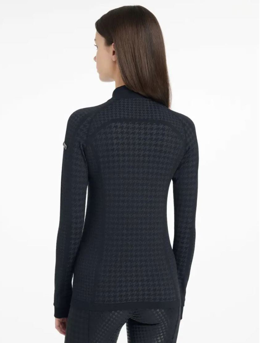 LeMieux Aspen Houndstooth Quarter Zip Top