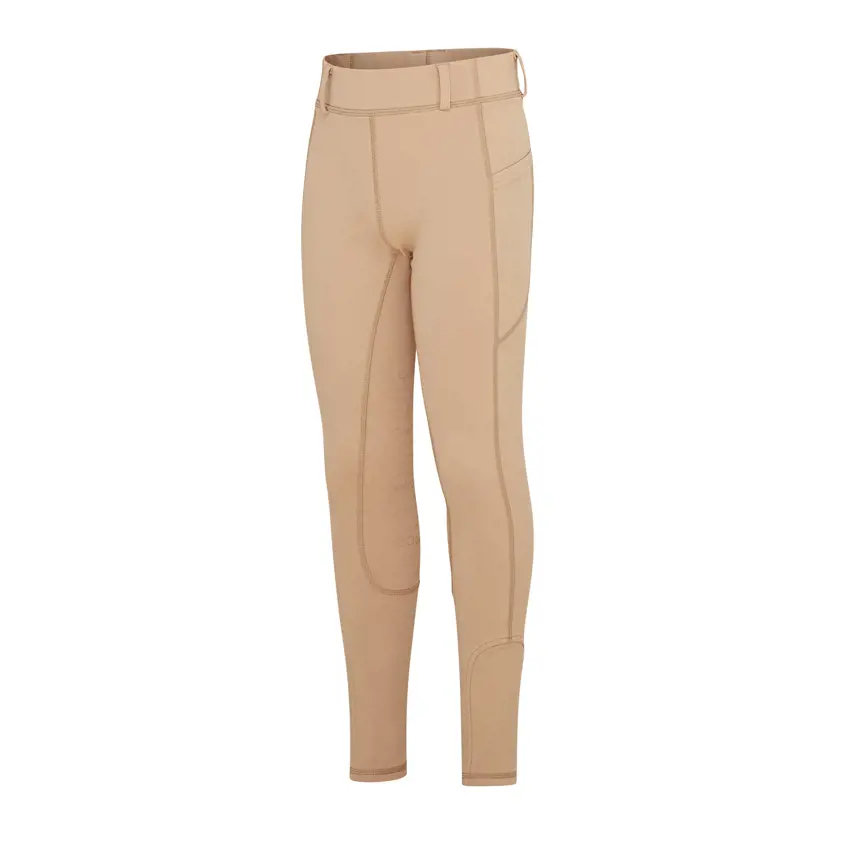 Beige Cameo Junior ThermoDry Riding Tights