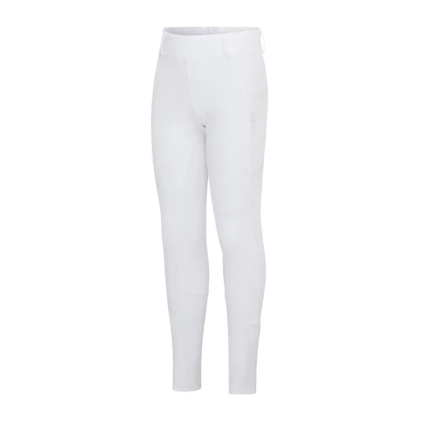 White Cameo Junior ThermoDry Riding Tights