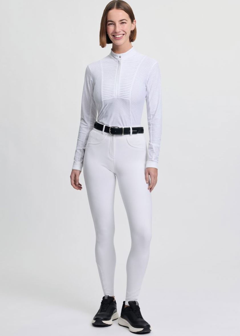 White LeMieux Cami Sculpt Full Seat Breeches