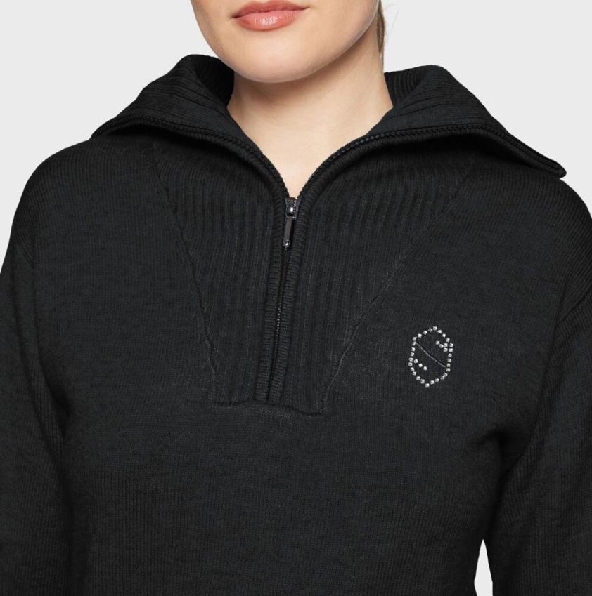 Black Samshield Suzanne Quarter Zip Pull Over