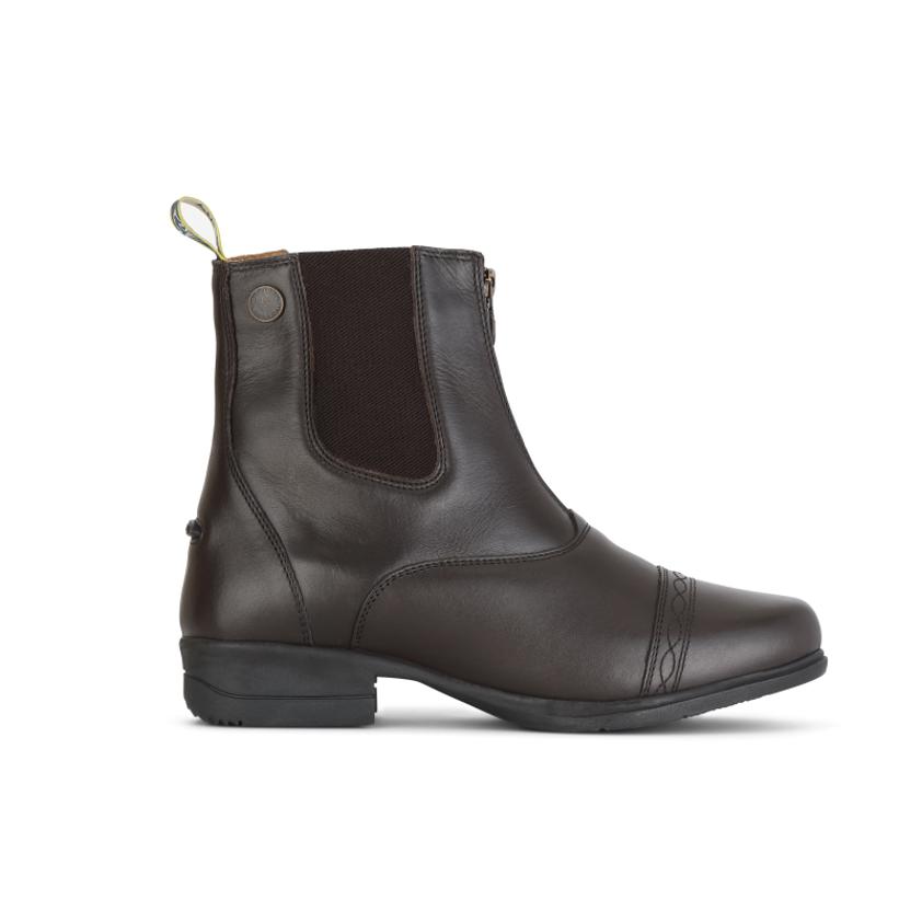 Brown Moretta Rosetta Front Zip Boots