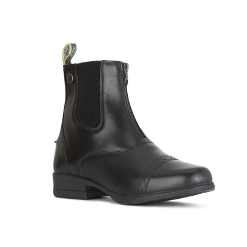 Black Moretta Rosetta Front Zip Boots