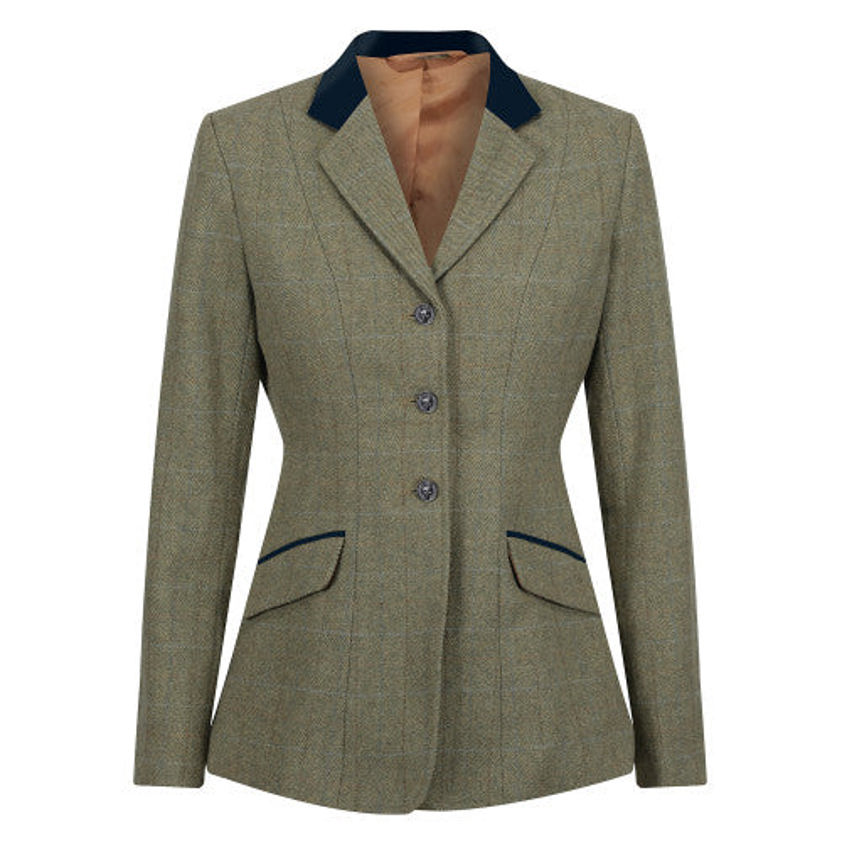 Green Equetech Ladies Thornborough Deluxe Tweed Jacket