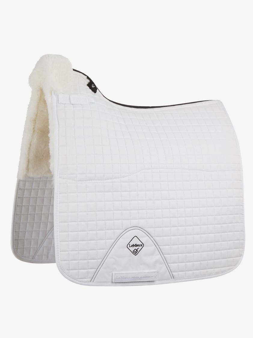 White/White LeMieux Half Lined Dressage Square