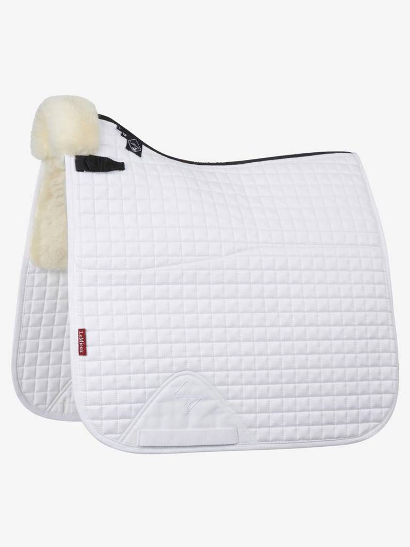 White / Natural LeMieux Half Lined Dressage Square