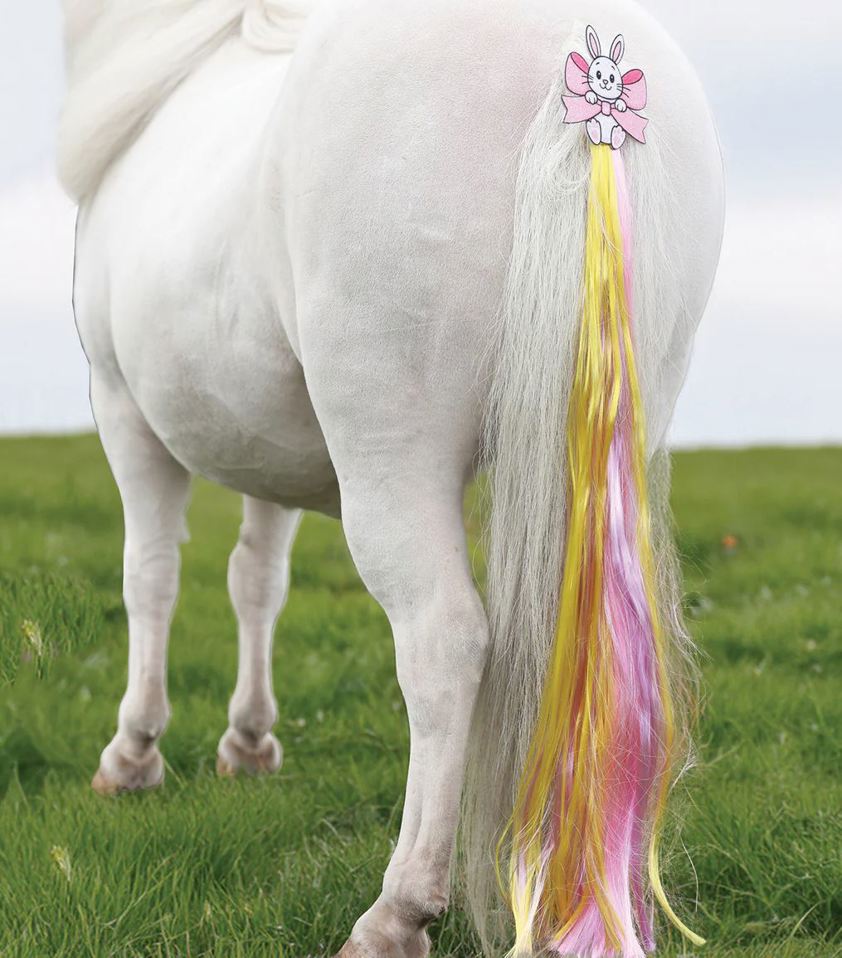 Pink/Lilac/Yellow Equetech Easter Bunny Tail Tassel