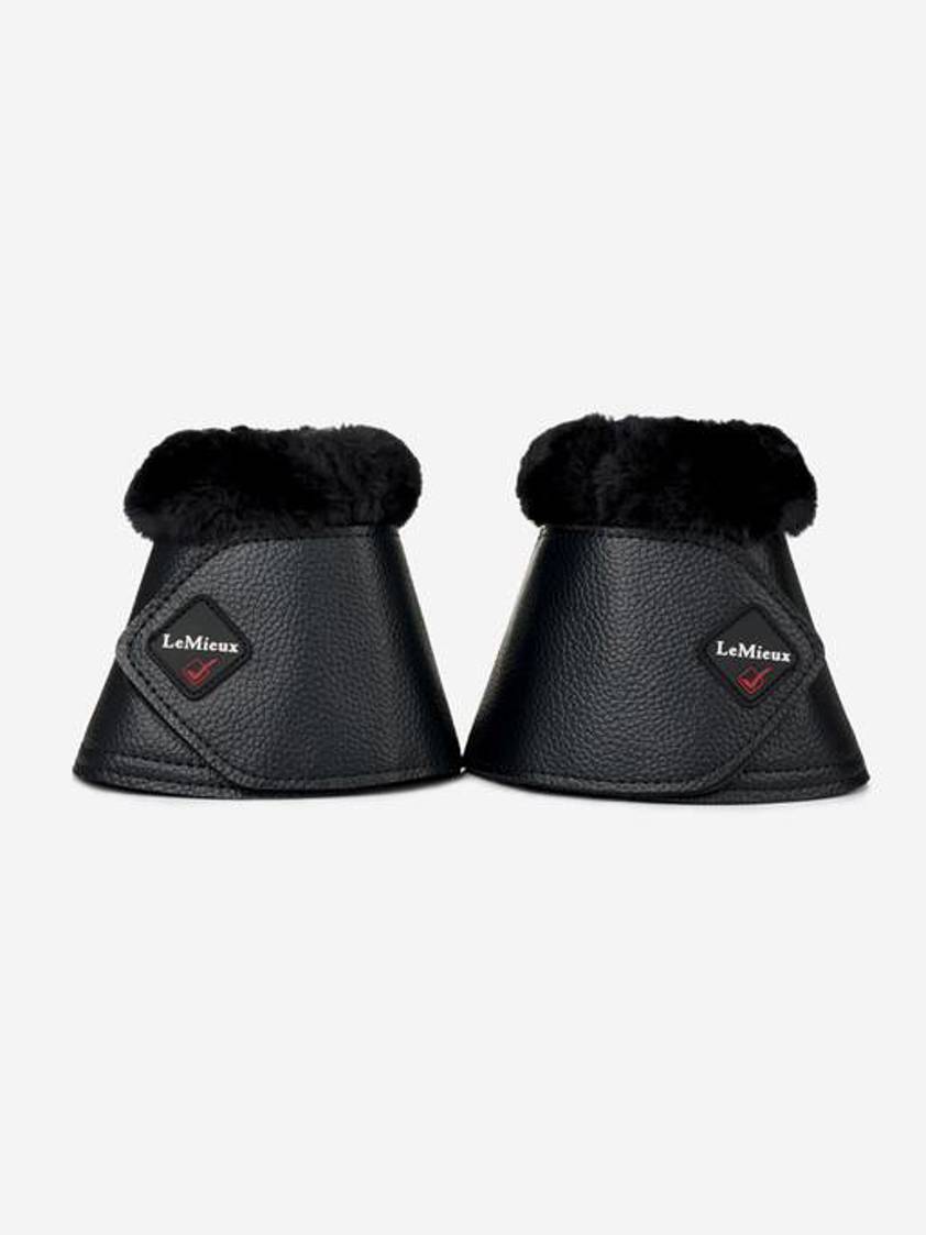 Black/Black LeMieux Fleece Wrapround Over Reach Boots