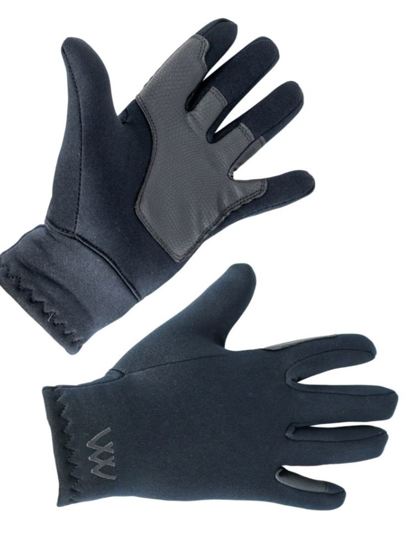 Black Woof Wear Young Rider Fleece Gloves