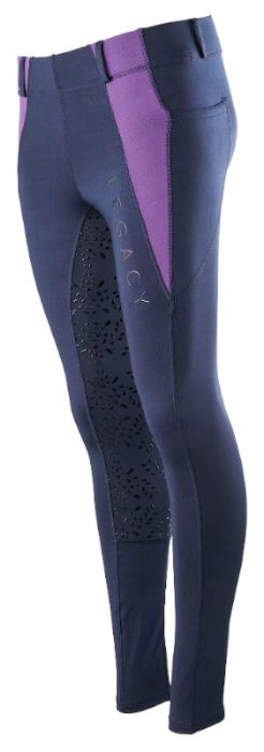 Navy/Purple Legacy Ladies Riding Tights