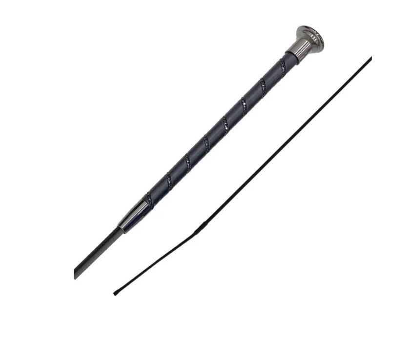 Black Woof Wear Stealth Dressage Whip
