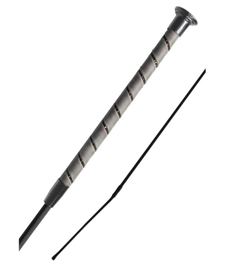 Grey/Black Woof Wear Stealth Dressage Whip