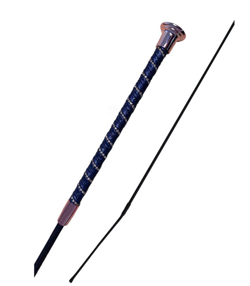 Navy/Rose Gold Woof Wear Twisted Dressage Whip