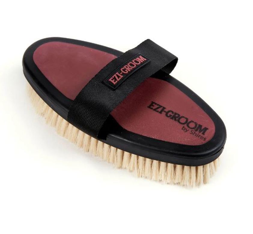 Burgundy Shires Goat Hair Body Brush