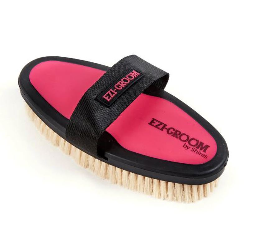 Pink Shires Goat Hair Body Brush