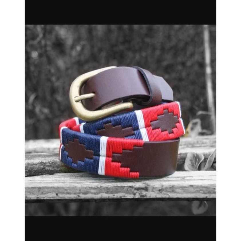 Navy/Grey/Orange Elano Polo Belt