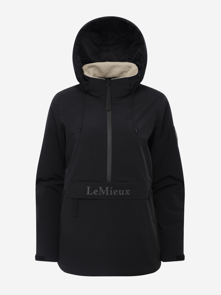 Black LeMieux Phoebe 1/2 Zip Waterproof Anorak