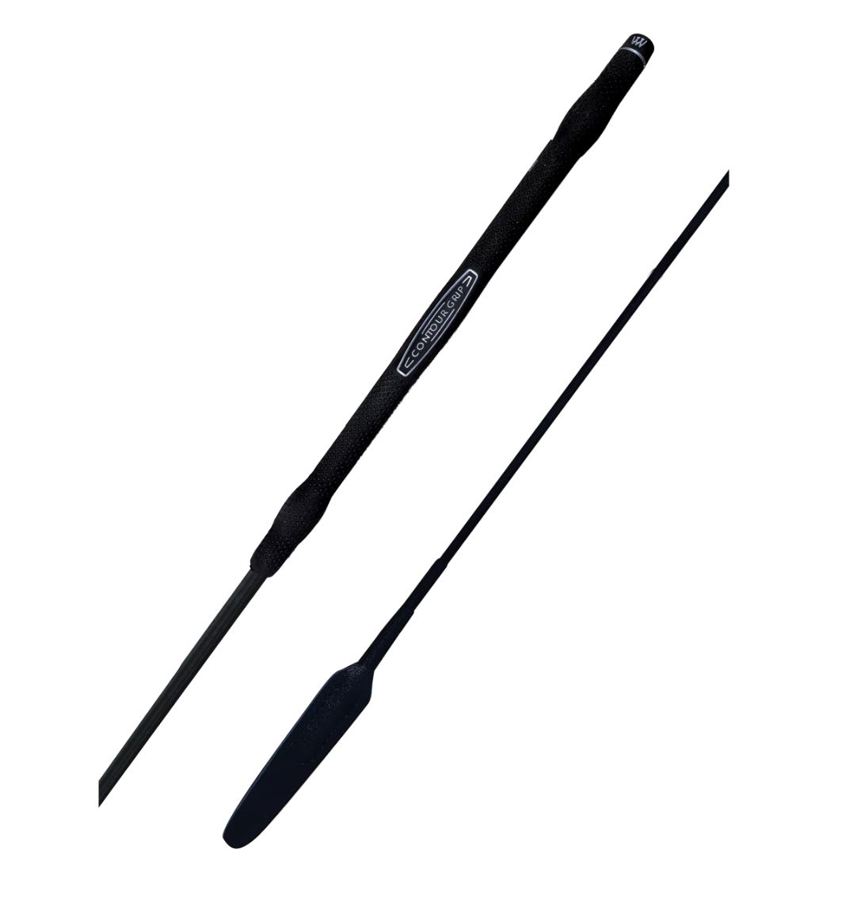 Black Woof Wear Contour Leather End Dressage Whip