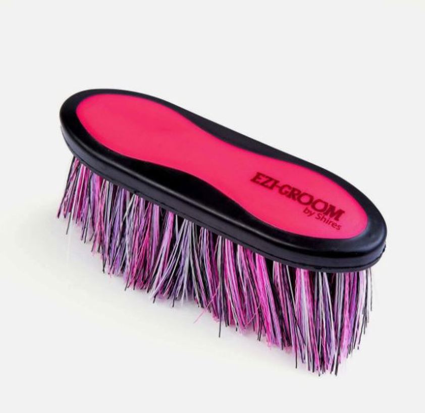 Pink Ezi-Groom Long Bristle Dandy Brush