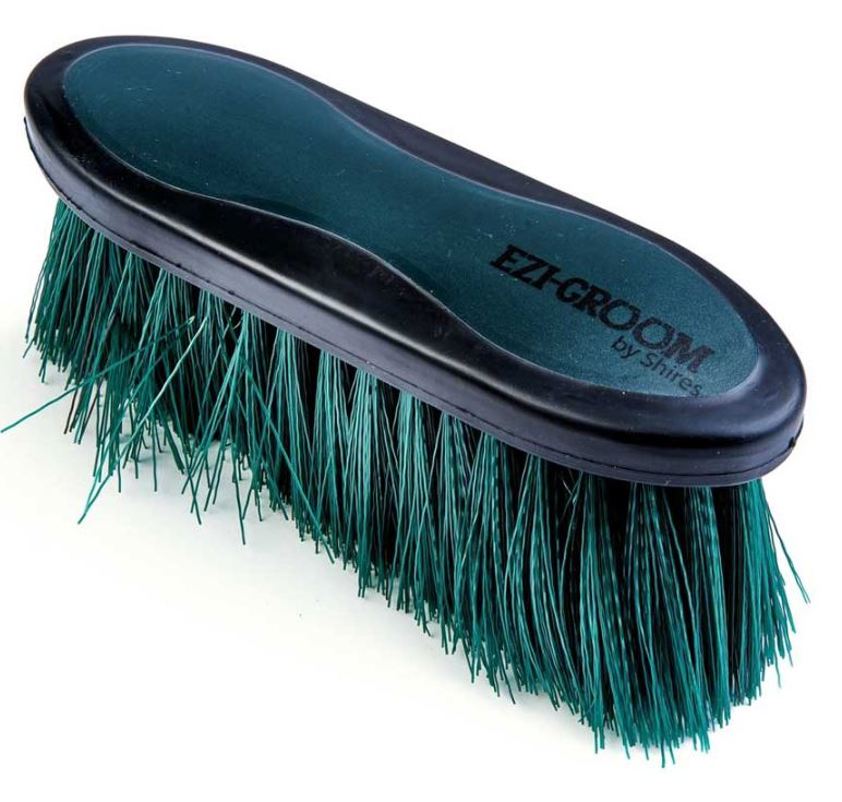 Forest Green Ezi-Groom Long Bristle Dandy Brush