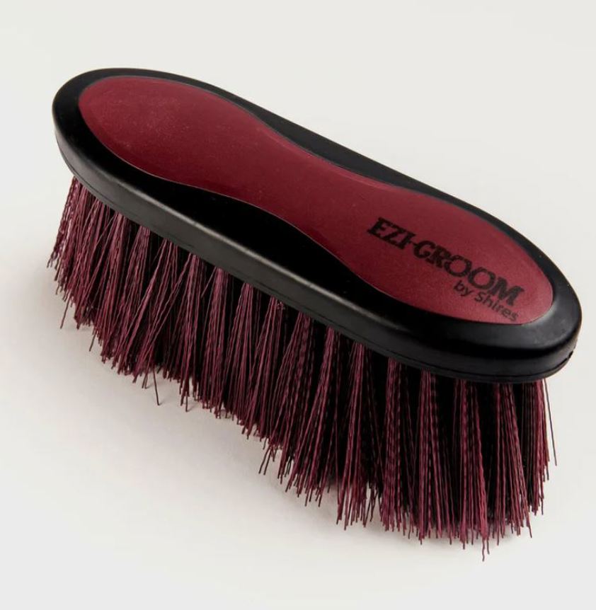 Burgundy Ezi-Groom Long Bristle Dandy Brush
