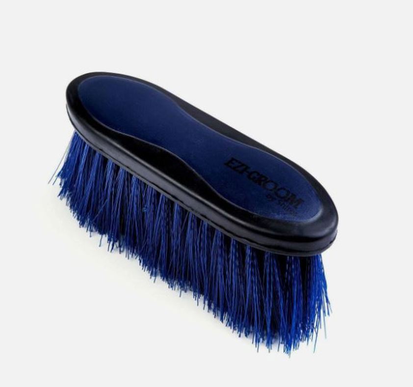 Navy Ezi-Groom Long Bristle Dandy Brush