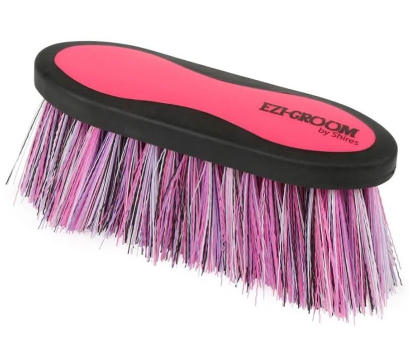 Pink Ezi-Groom Long Bristle Dandy Brush