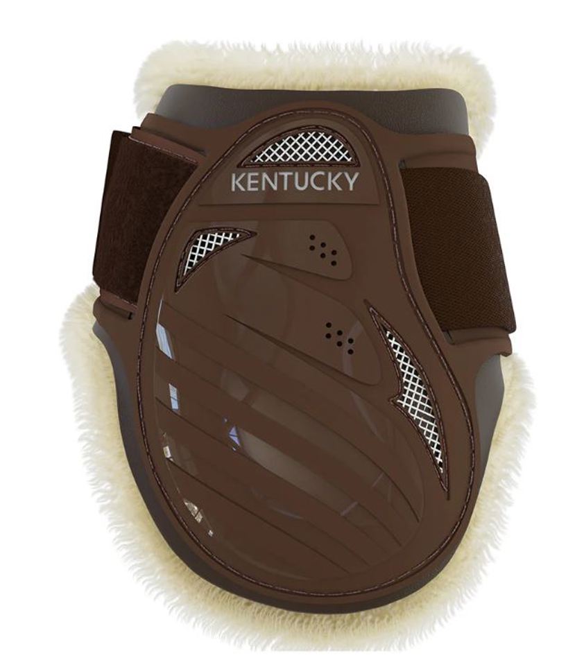 Brown Kentucky Sheepskin Young Horse Fetlock Boots