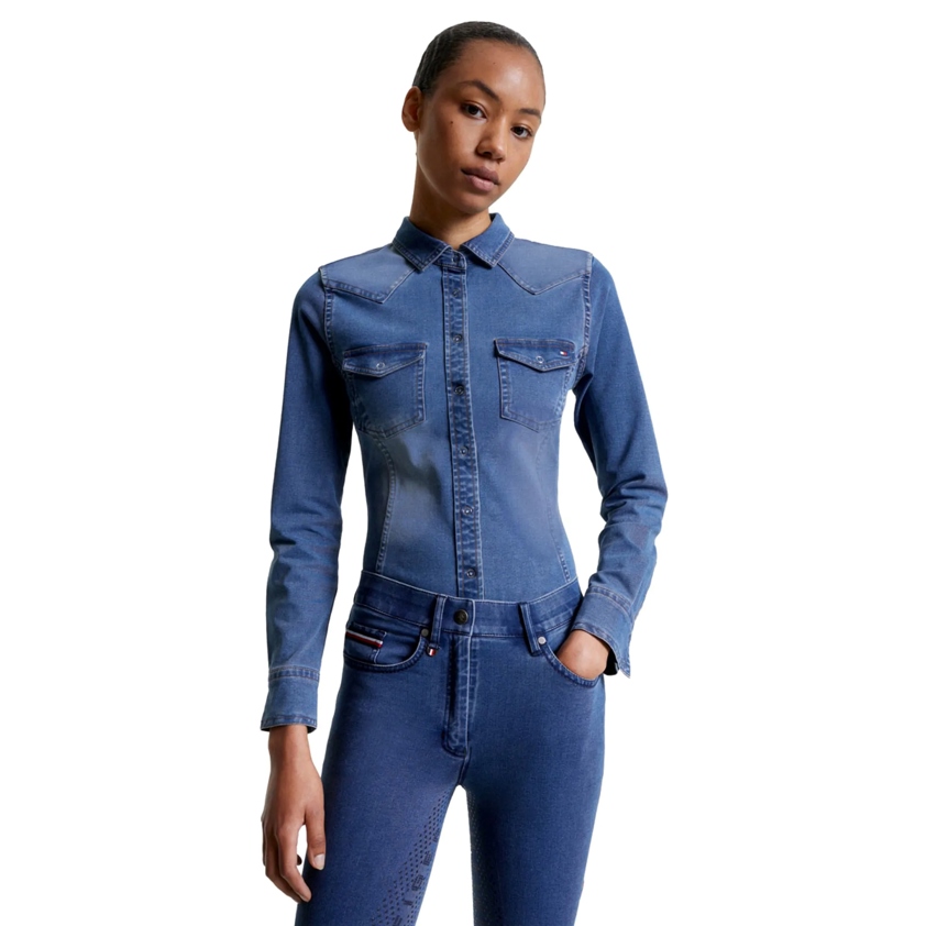 Blue Denim Tommy Woodside Stretch Denim Shirt