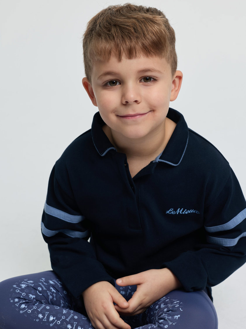 Navy LeMieux Mini Robbie Rugby Shirt