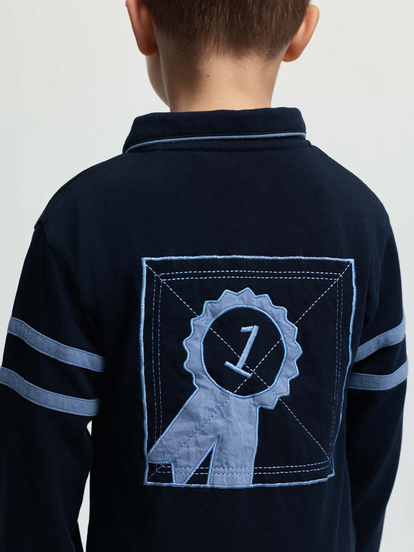 Navy LeMieux Mini Robbie Rugby Shirt