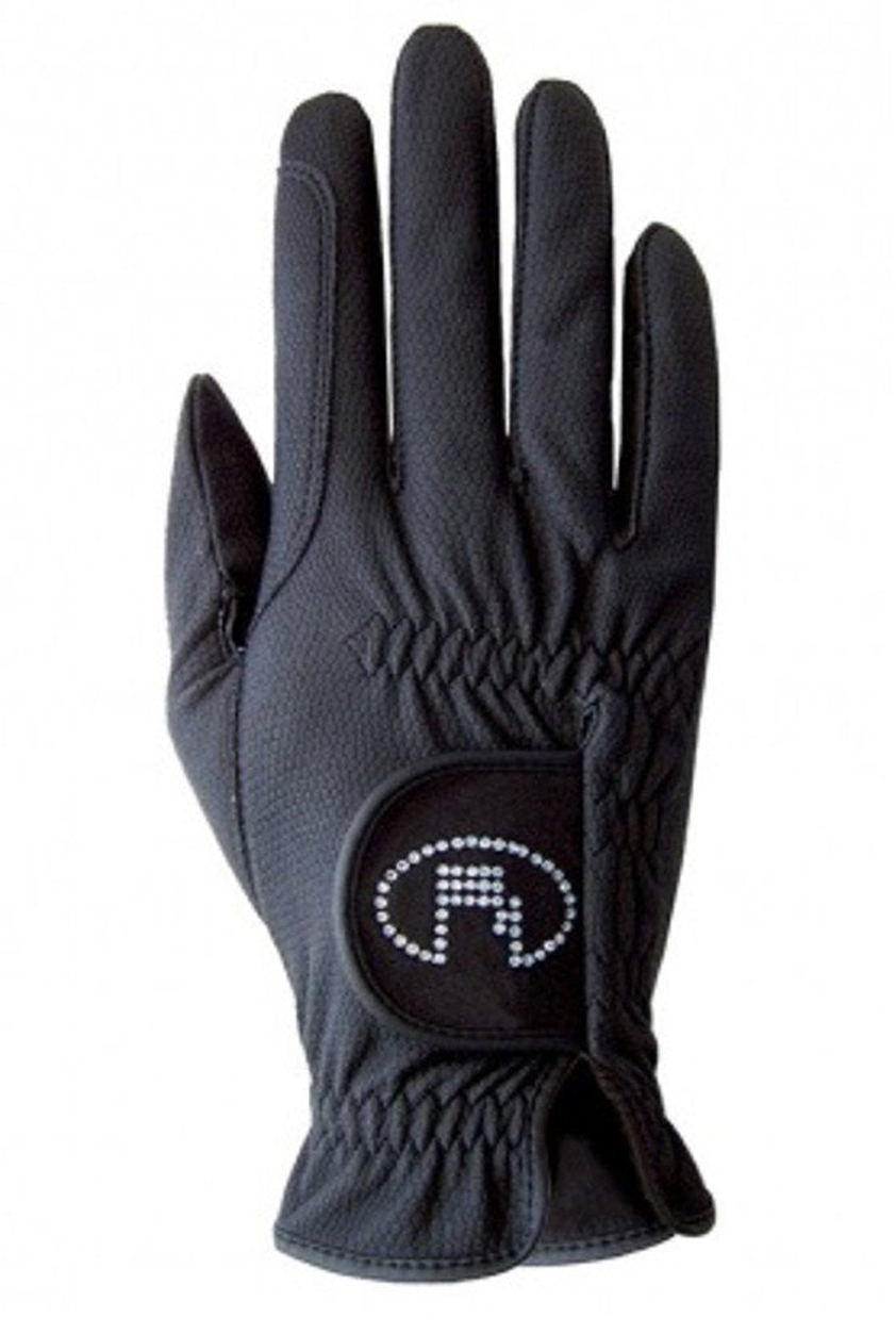 Black Roeckl Chester Bling Gloves (Lisboa)