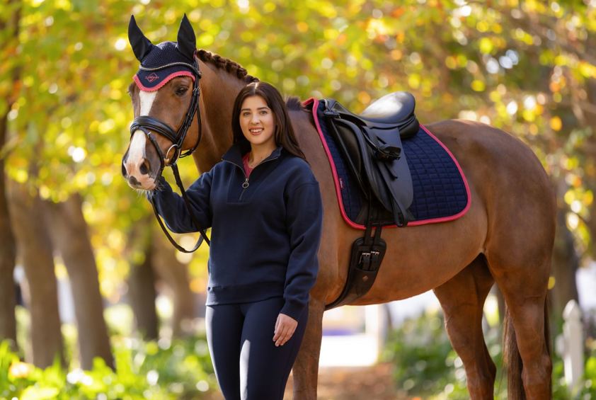 Navy LeMieux Keira Quarter Neck Sweatshirt