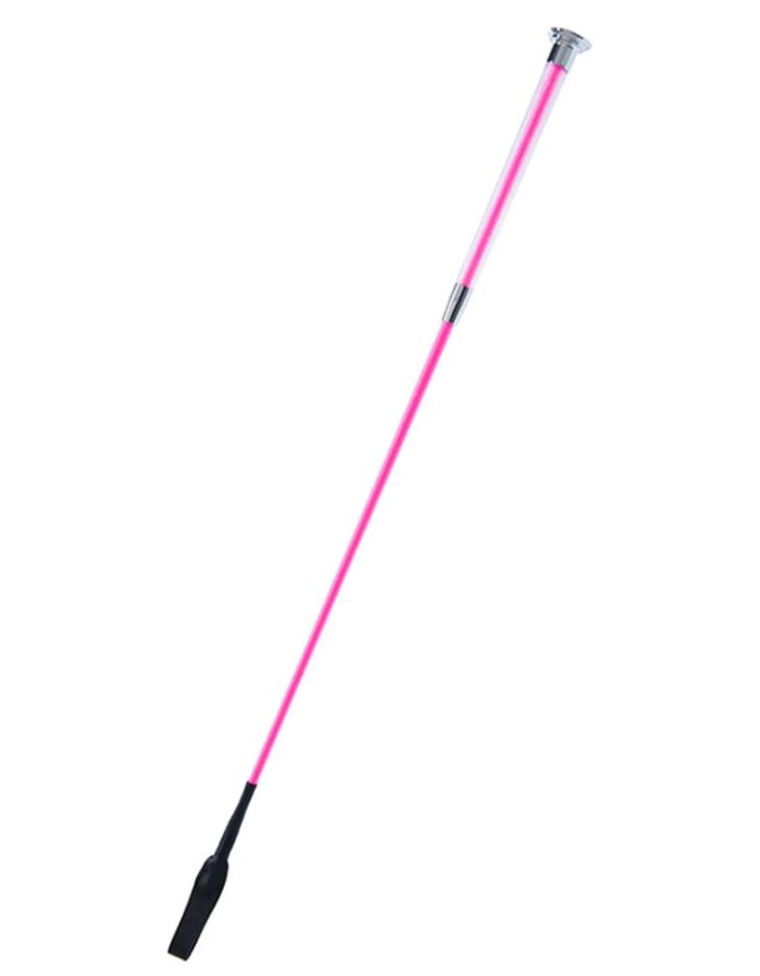 Pink Gel Handle Riding Whip