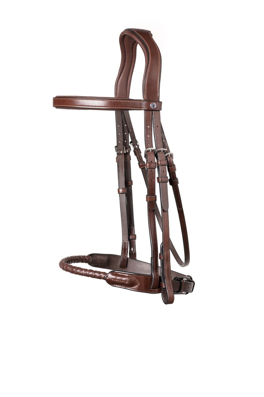 Brown/Silver Trust Dublin Rope Noseband Bridle