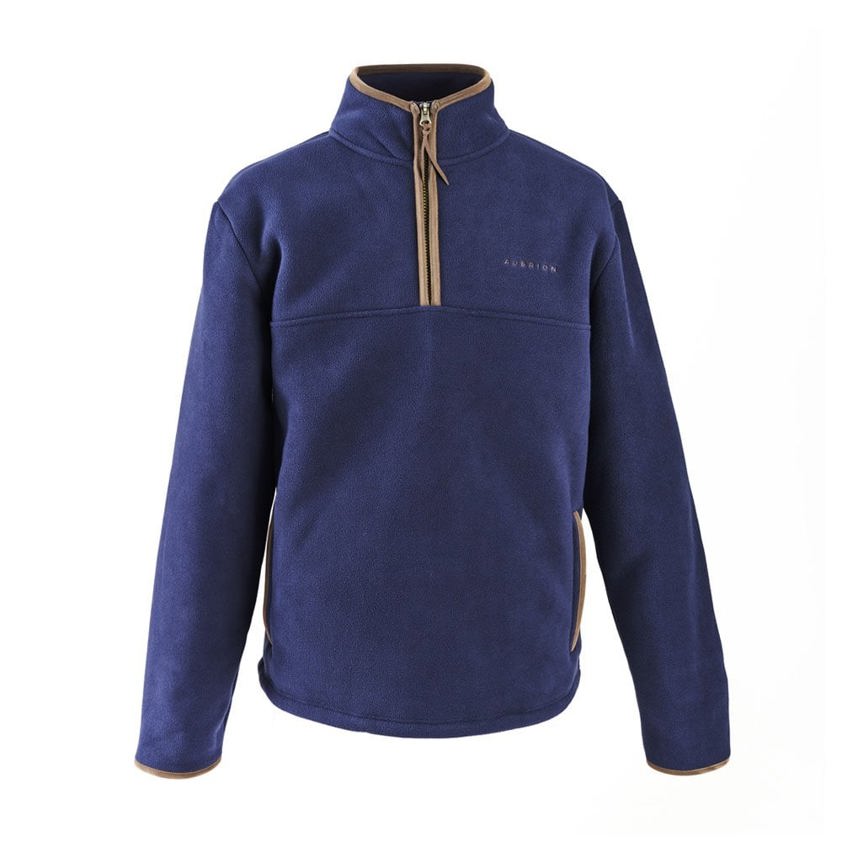 Navy Aubrion Core Half Zip Fleece - Gents