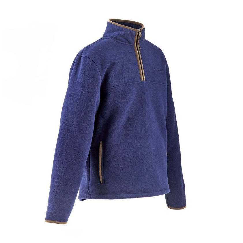 Navy Aubrion Core Half Zip Fleece - Gents