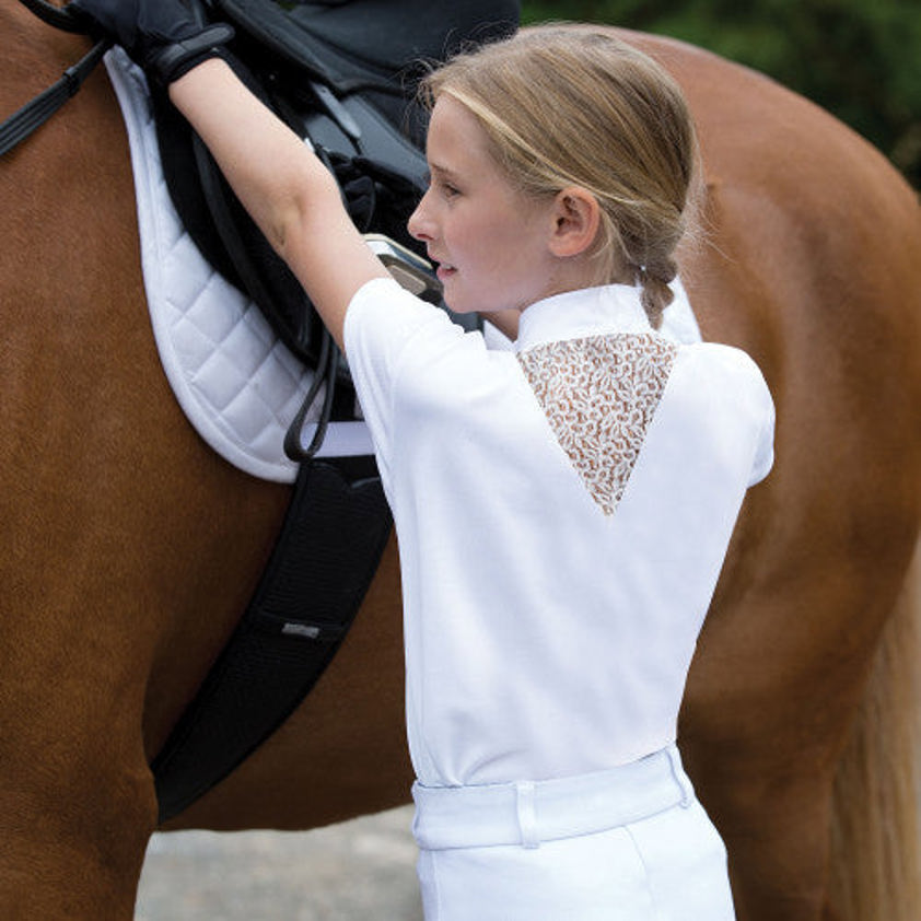 White Equetech Junior Bella Competition Shirt