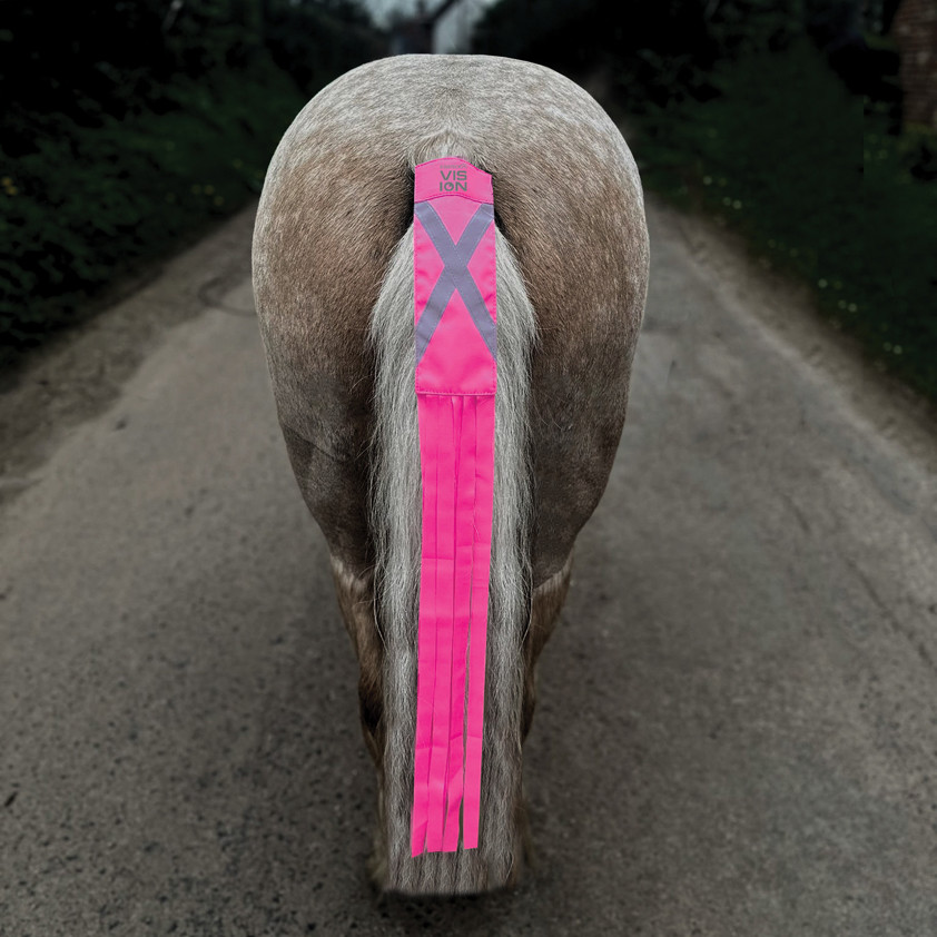 Pink Equetech Hi-Vis Tail Tassels