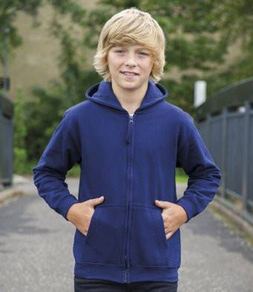 Navy Kids Zip Hoodie