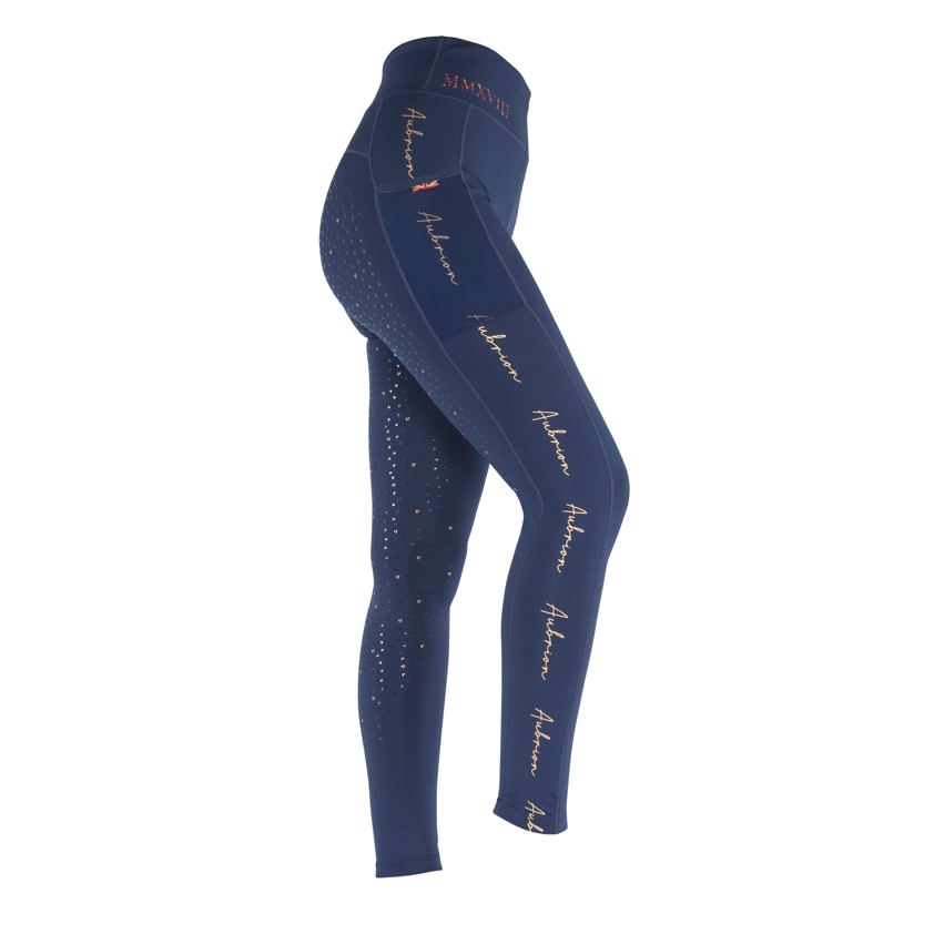 Navy Aubrion Team Riding Tights